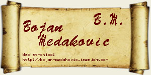 Bojan Medaković vizit kartica